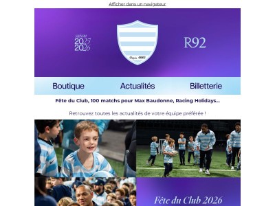 🏉 La news du mois : Découvrez les dernières actualités du Racing 92 !