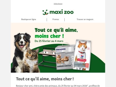 Tout ce qu'il aime, moins cher ! 💚