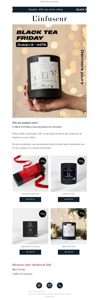 Noël magique & Black Tea Friday : Derniers jours !