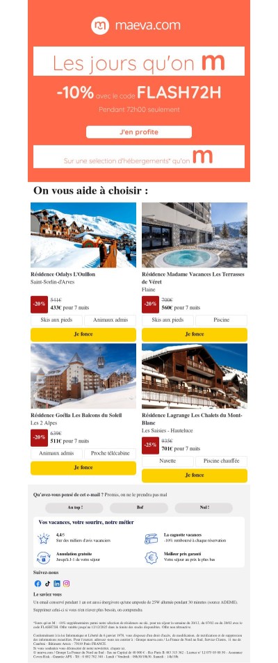 🚨 Offre Flash 72h : -10% supplémentaires