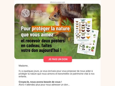 Protégez la nature et recevez deux posters !