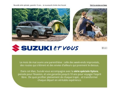 En mai, un nouvel air s’installe chez Suzuki