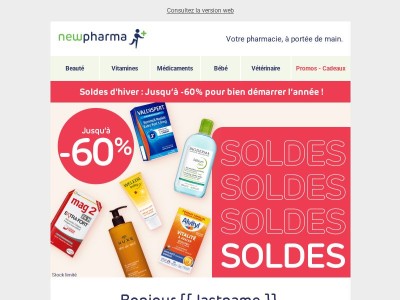 Soldes : jusqu'à -60% pour démarrer l'année 🎉	