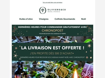 Livraison OFFERTE, dernières heures... 
