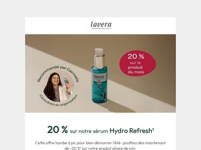 💦 -20% sur le sérum Hydro Refresh
