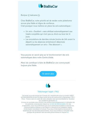 Nouveauté: Découvrez les avis automatiques