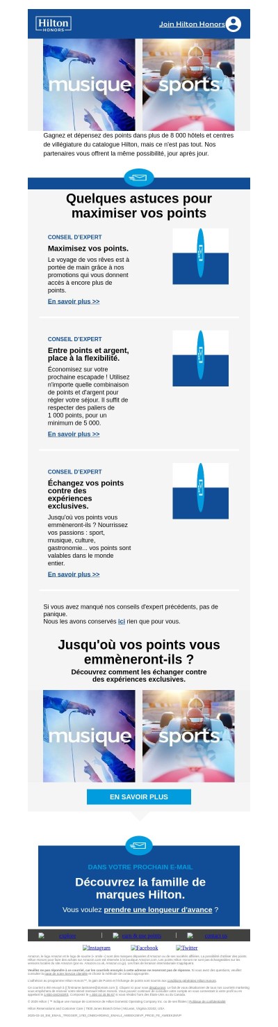 Transformez vos points en expériences inoubliables