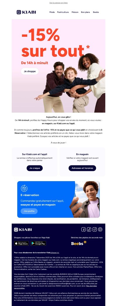 -15% sur TOUT jusque minuit 💥