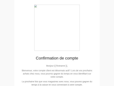 Confirmation du compte client