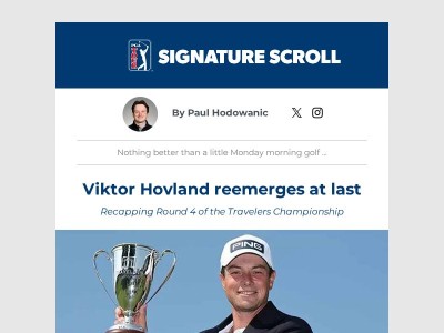 Signature Scroll: Hovland takes title, Scheffler settles for another runner-up