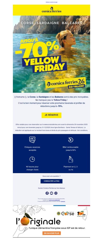 ⚡️{{ firstname }}, jusqu'à -70% pour le Yellow Friday ⚡️