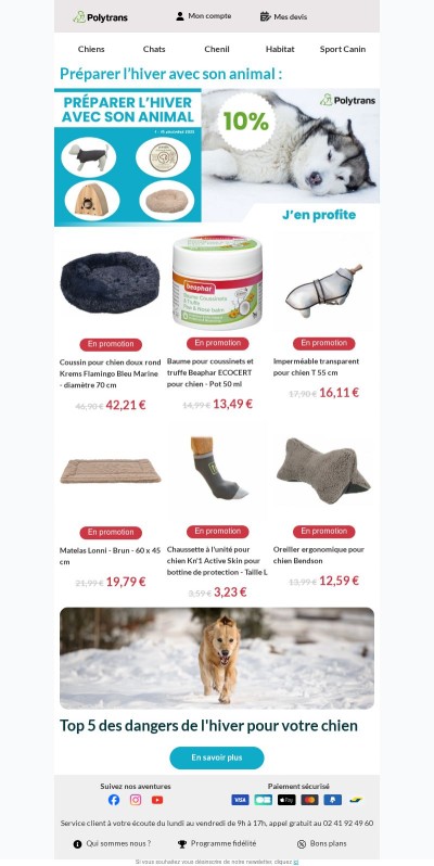 -10% : Préparer l’hiver avec son animal