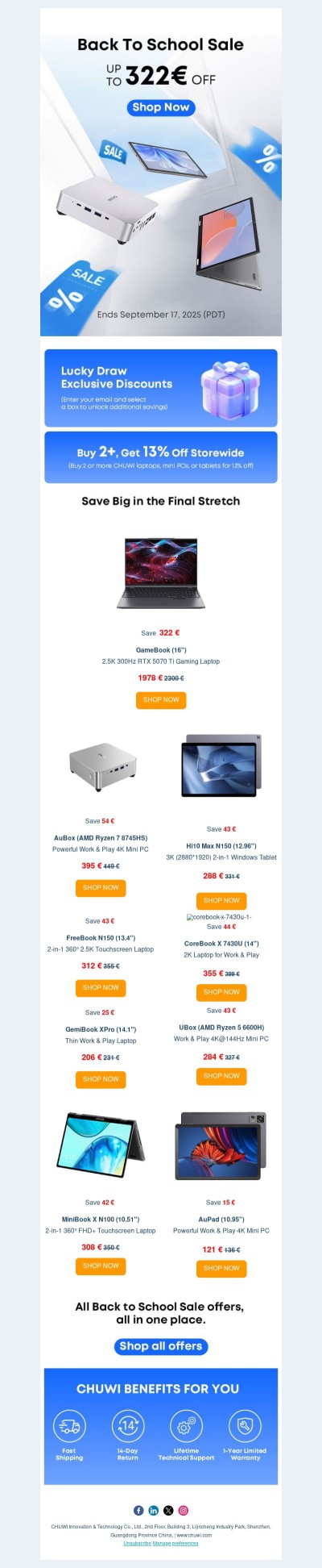 🚨 Final Hours: Grab Your Laptop and Tablet Deals – Save up to 322€!