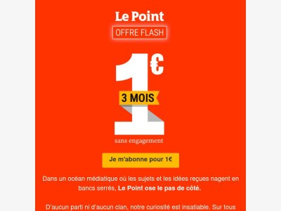 ⚡️ Offre flash : 3 mois pour 1€