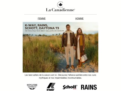 Cuirs ou imperméables : nos best-sellers sont là.