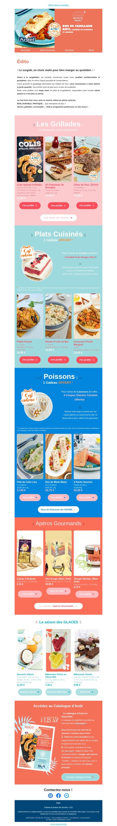 ⚡️ Août : Nos produits TOP de l’été, Profitez des Promotions Argel 🎉