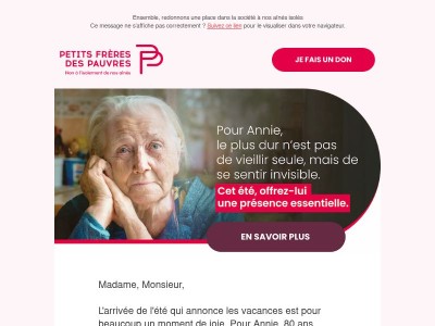 Annie redoute l’été… et le silence qui l’accompagne