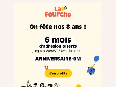 6 mois offerts pour fêter nos 8 ans 🎉