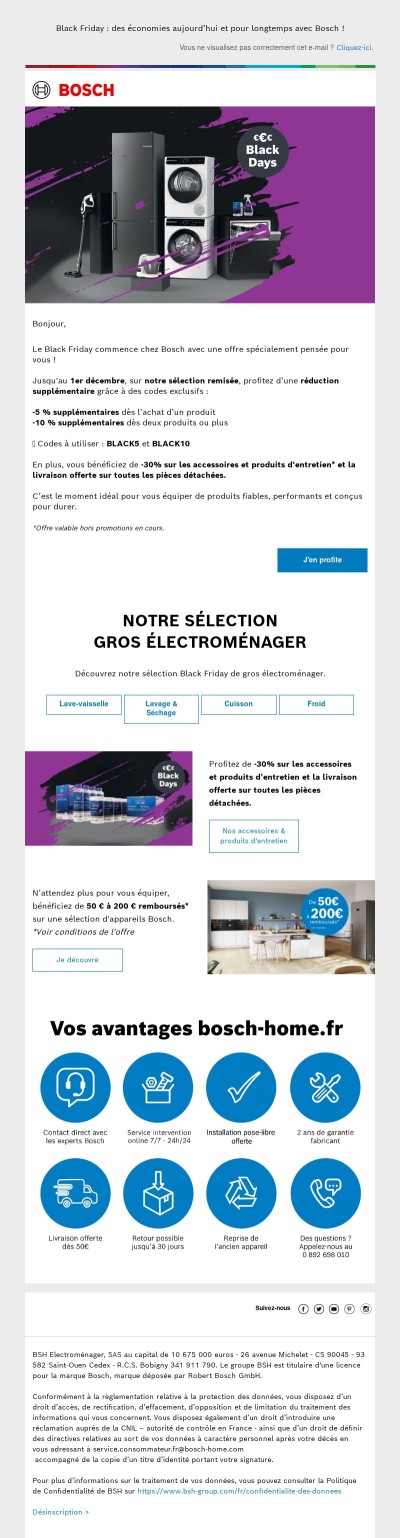 💥Black Friday Bosch : jusqu’à -10% supplémentaires sur des produits déjà en promo !