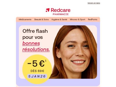 Redcare Pharmacie days : 5€ offerts