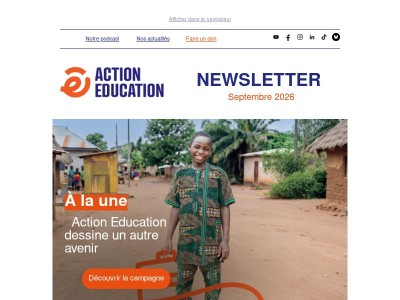 Newsletter Septembre : ✏️ Ensemble, dessinons un autre avenir grâce à l’éducation