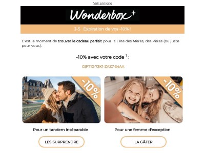  {{ lastname }}, avez-vous profité de vos -10% ? 