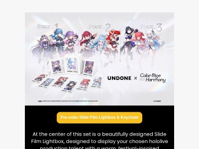 Slide Film Lightbox & Keychain - UNDONE x hololive 6th fes. Color Rise Harmony ✨