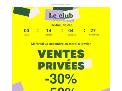 Ventes Privées : ce soir c’est fini !
