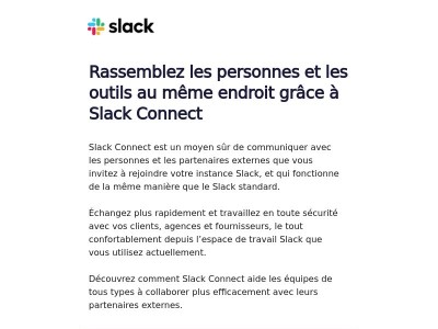Travaillez dans Slack avec des personnes extérieures à votre entreprise