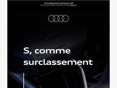 Profitez de la finition S line offerte jusqu'au 31 mars