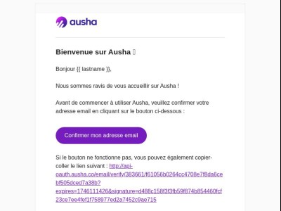 Confirmation de votre adresse email