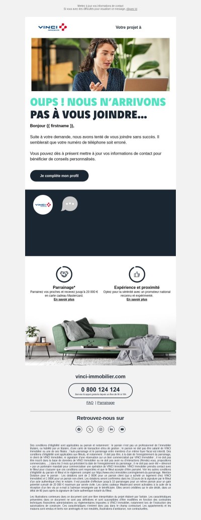 {{ firstname }}, nous n’avons pas réussi à vous joindre