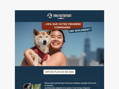 - 25% première commande
