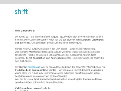 SHIFTnews im Juni: Weil Veränderung nur gemeinsam geht.