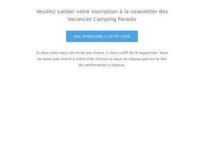 Valider votre inscription