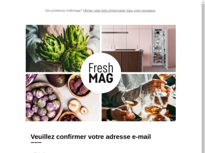Confirmez votre inscription à la Newsletter FreshMAG