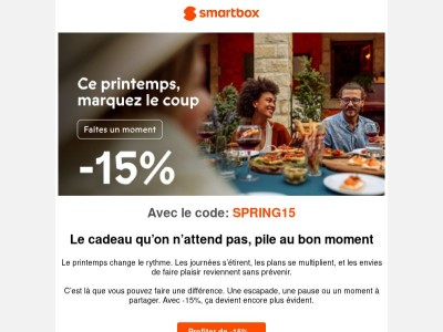 -15% pour un printemps marquant
