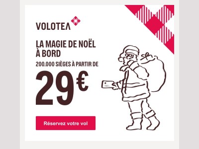 Envolez-vous dès 29€ : le voyage que vous demanderez au Père Noël