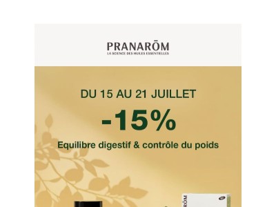 -15% pour retrouver la ligne et une digestion légère