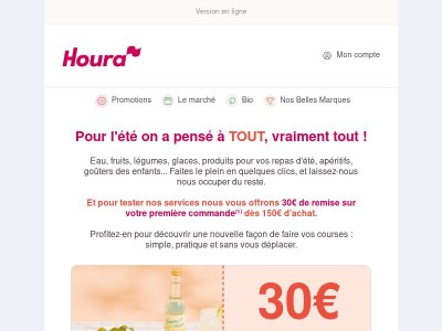 30€ offerts : c'est le moment de faire votre plein de courses !