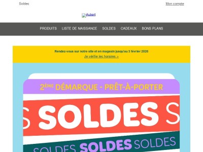 🔴 2e démarque : jusqu'à -50% sur le prêt-à-porter !