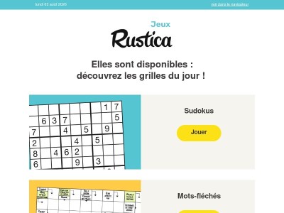 Faites une pause dans votre journée avec Rustica Jeux