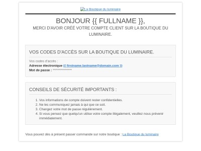 [La Boutique du luminaire] Bienvenue !