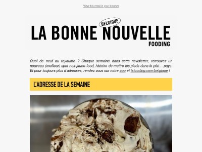 L'adresse de la semaine ne vous laissera pas de glace