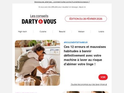 Erreurs lave-linge | Jeter documents importants | Courses pas chères