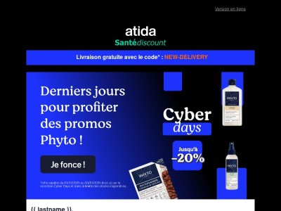 ⚡ Cyber Days Phyto : jusqu'à -20% !