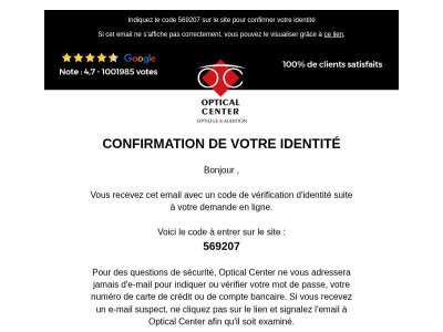Confirmation de votre identité