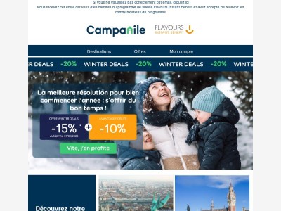 Résolution 2026 : s’évader avec Campanile ❄️