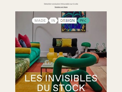 Découvrez les Invisibles du stock jusqu'à -50%*