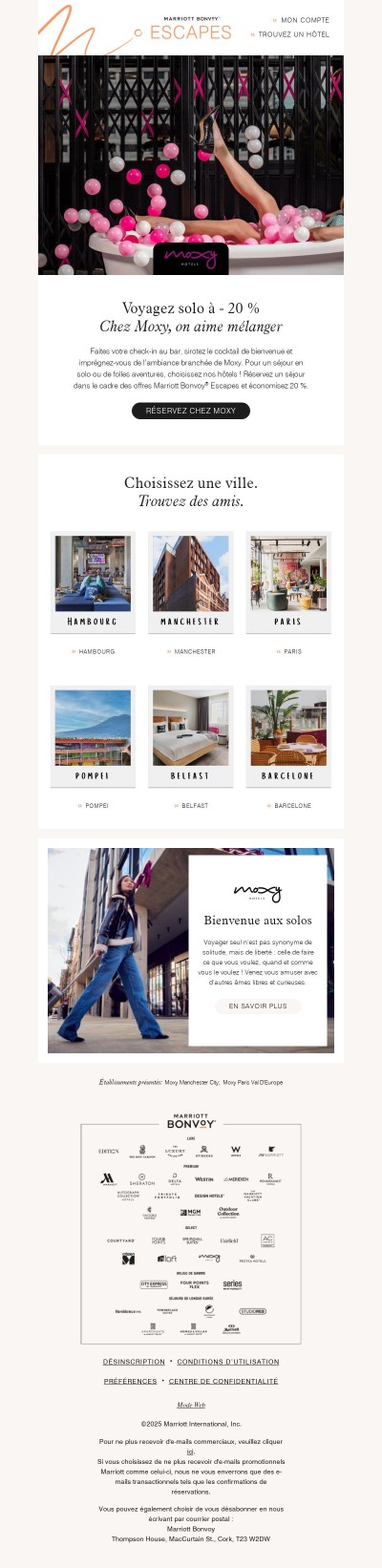 Séjournez dans un hôtel fun. Économisez 20 % chez Moxy.